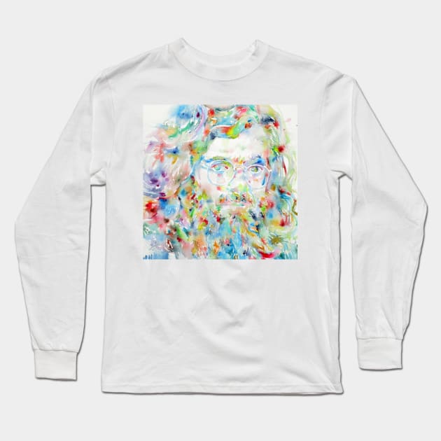 TERENCE MCKENNA watercolor portrait .1 Long Sleeve T-Shirt by lautir